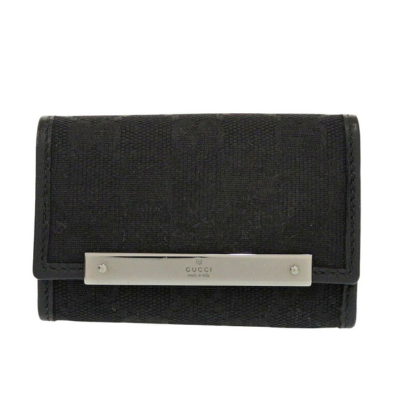 Like new Gucci 127048 6-ring key case in GG canvas and black leather (0601GUCCI) - Picture 1 of 7
